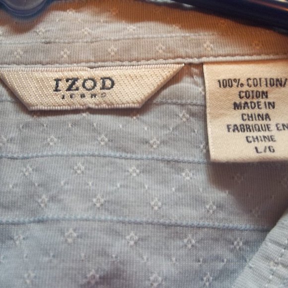 2/$15    Izod light blue button down shirt - Picture 2 of 4